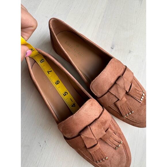 Kate Spade Classic Berkeley tassel brown tan suede loafers  size 5.5 - Picture 9 of 10